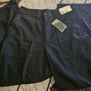 Uniqlo navy straight utility pants